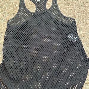Forever 21 Black Mesh Lingerie Cover up layer Top